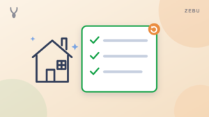 Cleaning business software comparison, a house with a recurring visit checklist, Zebu house style