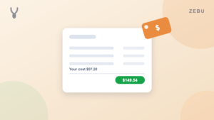 Cleaning price calculator result showing a price per visit and the cost to deliver it